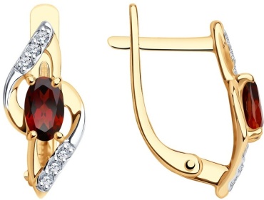 Серьги SOKOLOV EAR-SO-585-918267 вес 1.51 г золото, гранат