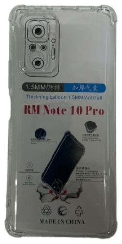 Чехол для Xiaomi Redmi Note 10 Pro прозрачный