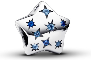 Шарм PANDORA «Сверкающая звезда» 792974C01 вес 2.3 г серебро, цирконий