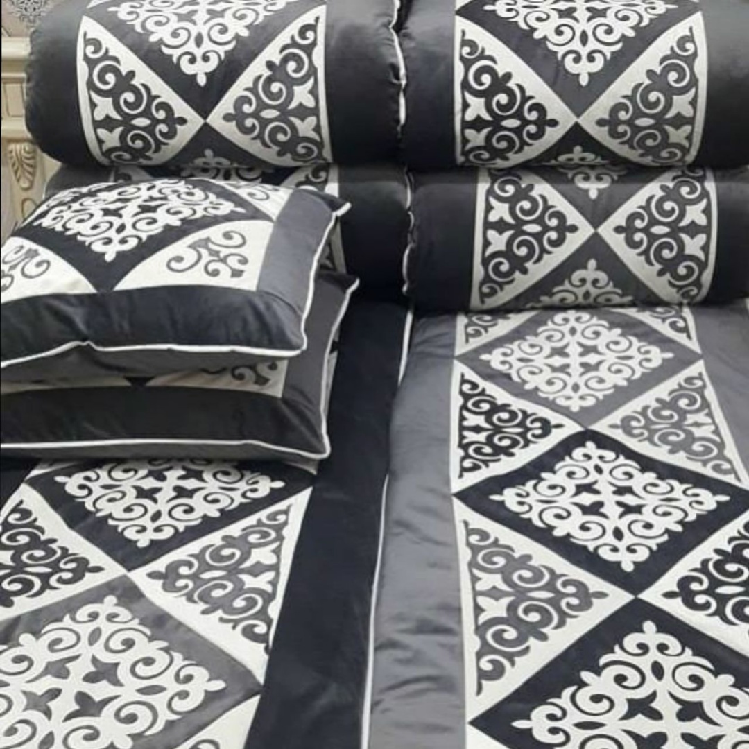 Комплект корпе с подушками 230x80 см, вата, серый