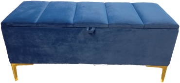 Банкетка KEREGE Kerege01P, 100x43x45 см, синий, темно-синий