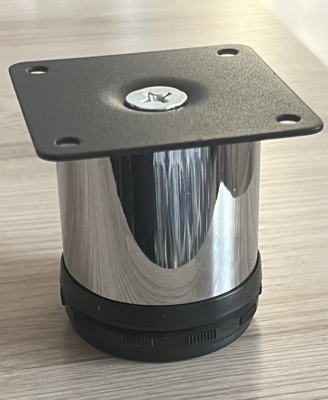 Ножка Basis BS-5x60mm, 1 шт, металл, пластик, черный, серый