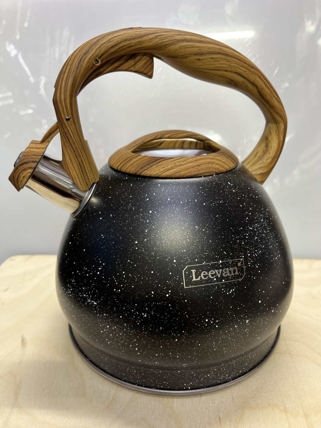 Leevan чайник K44728 3 л, нержавеющая сталь