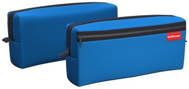 Пенал Erich Krause Neon Blue, застежка молния, голубой