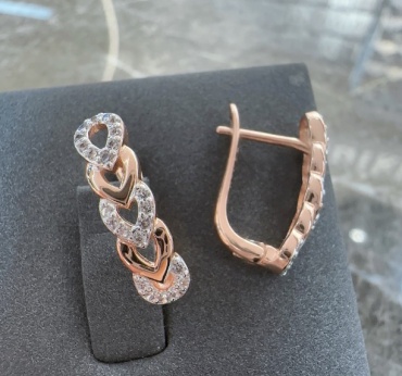 Серьги KOREAN SILVER бижутерный сплав, цирконий