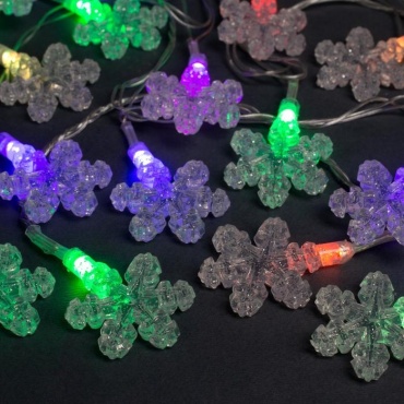 Снежинки Luazon Lighting цвет свечения мультиколор 5 м