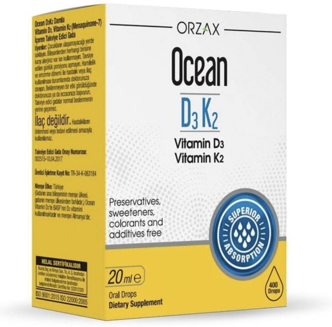 Купить Orzax Ocean d3k2 капли 20 мл в кредит в Алматы – Kaspi Магазин