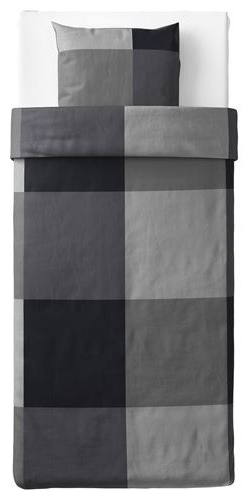 Комплект IKEA Брункрисла 1.5-спальный хлопок, 1 наволочка: 50x60 см
