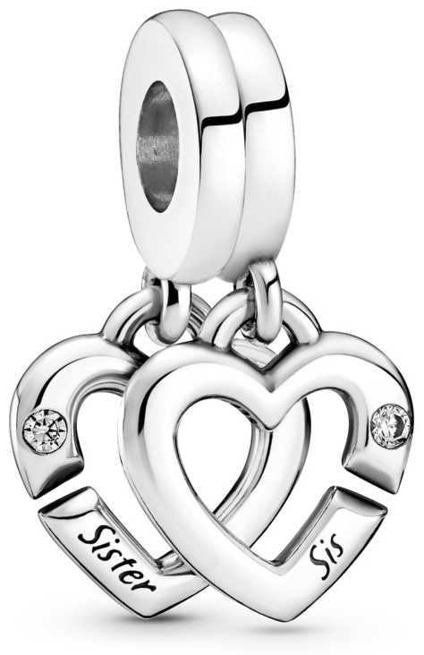 Шарм PANDORA «Сестринские узы» 799538C01 вес 3,59 г серебро, цирконий