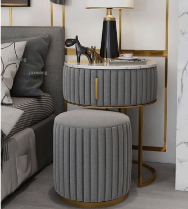 Пуф Mebellion Luxe, 35x35x48 см, серый
