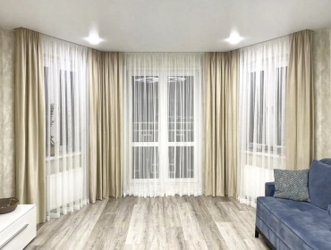 Комплект Ажар 800x290 см 5 шт, креп, канвас, бежевый