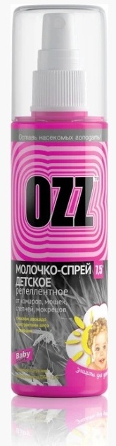 OZZ Baby Молочко-спрей От комаров, мошек, слепней и мокрецов 100 мл