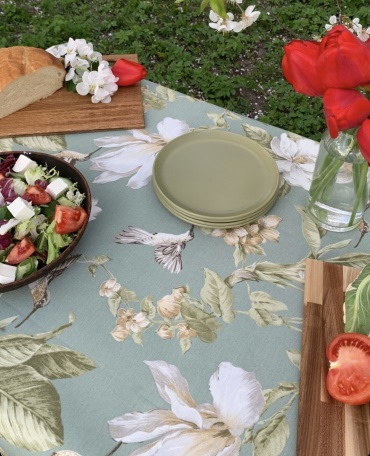 Скатерть Maryam decor & textile Колибри квадратная  170x170 см, хлопок, дак, 1 шт