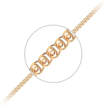 LINEA 4527012_130320767 длина 18 см, вес 0.9 г золото, плетение лав