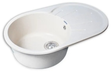 Кухонная мойка GranFest GF-R750L 75х45.5х20 см, натуральный камень, тон белый