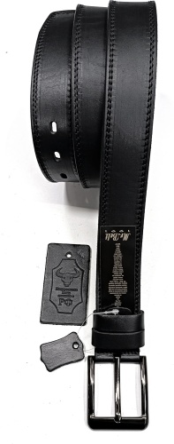 Ремень Mr. Belt натуральная кожа 125 см черный