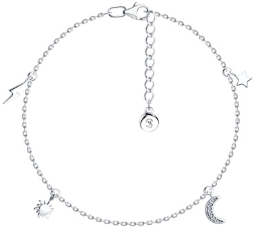 SOKOLOV 94050995 длина 23 см, вес 2.46 г серебро, плетение отсутствует