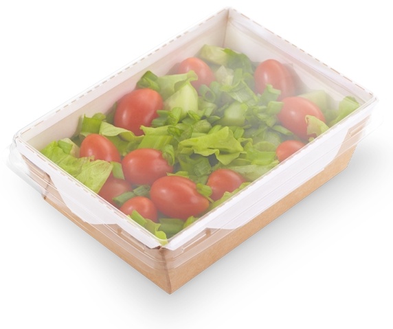 OSQ контейнер OSQ OPSALAD 400 коричневый, прозрачный 800 шт