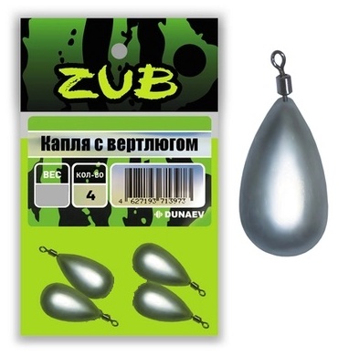 Капля ZUB Капля с вертлюгом ZUB 18г 18 г