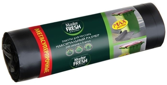 Пакеты для мусора Master Fresh суперпрочные 240 л 5 шт