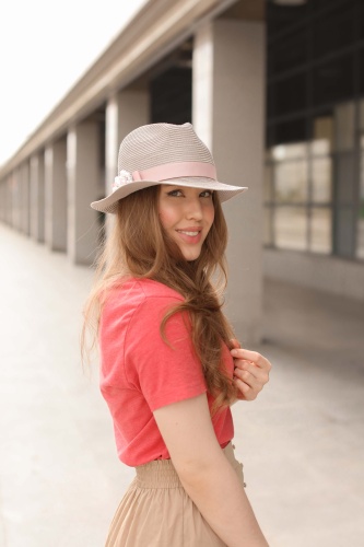 Шляпа Sara Hats размер универсальный, серый