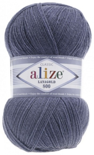 Моток Alize Пряжа Lanagold 800 203 - Джинс меланж 800 м 100 г