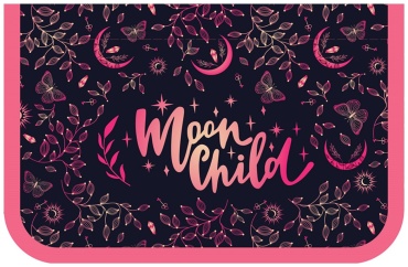 Пенал ArtSpace Moon Child, застежка молния, черный
