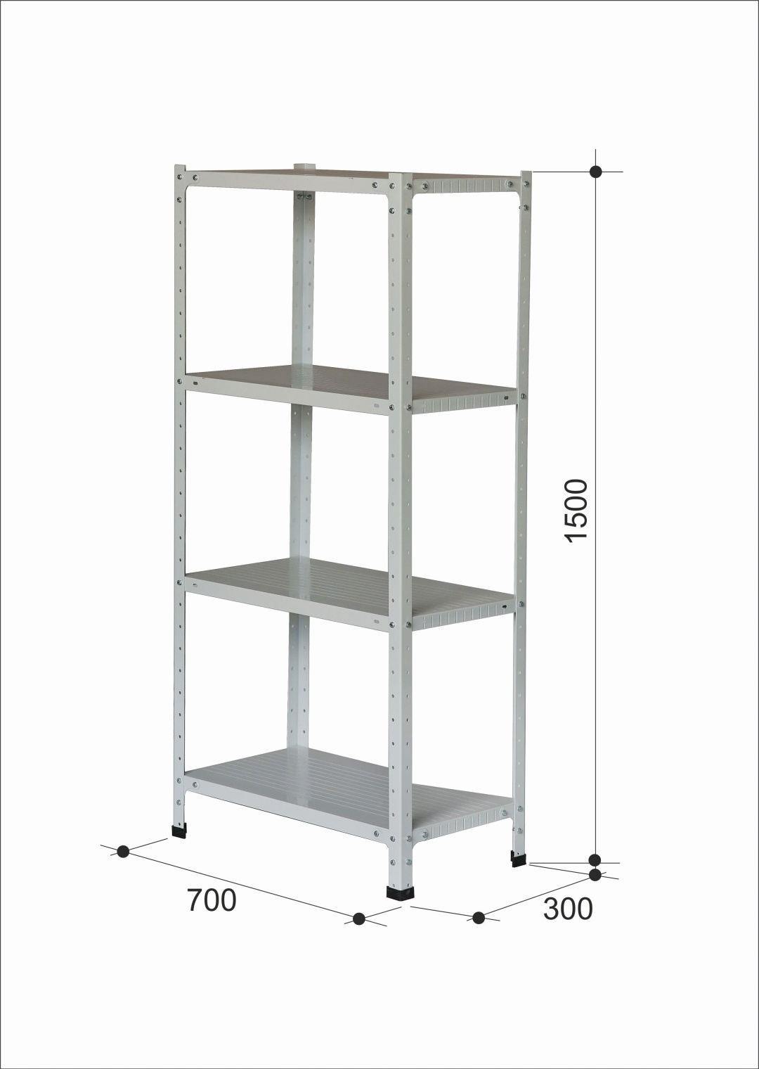 стеллаж металлический 1800х1000х400 4 полки