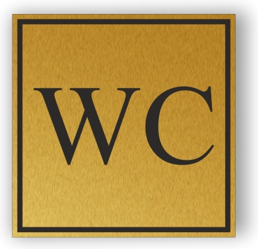 Табличка WC 15x15 см