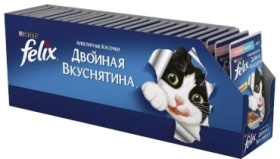 Felix кусочки в желе лосось, форель 75 г 24 шт