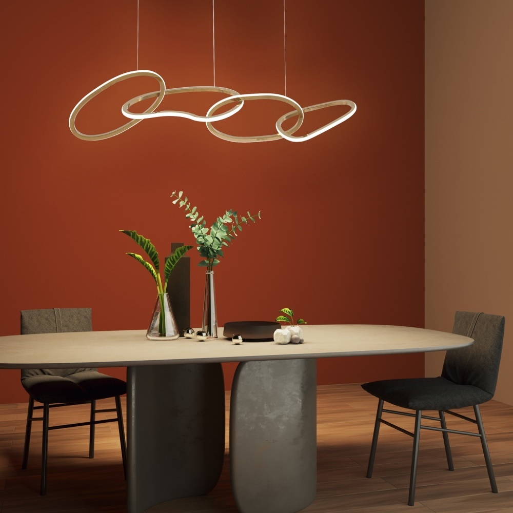 Люстра подвесная LED, кол-во ламп: 4 шт