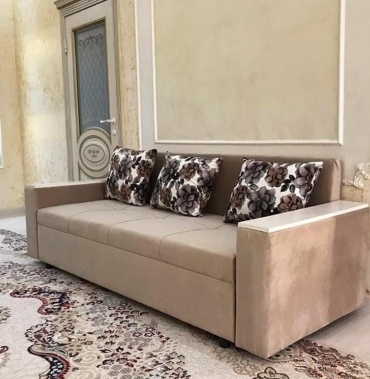 Диван прямой Nurjol 01 Home Nurjol volna, 215х72 см, обивка ткань, бежевый
