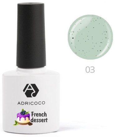 ADRICOCO гель-лак French dessert №03 яблочный грильяж глянцевое 10 мл