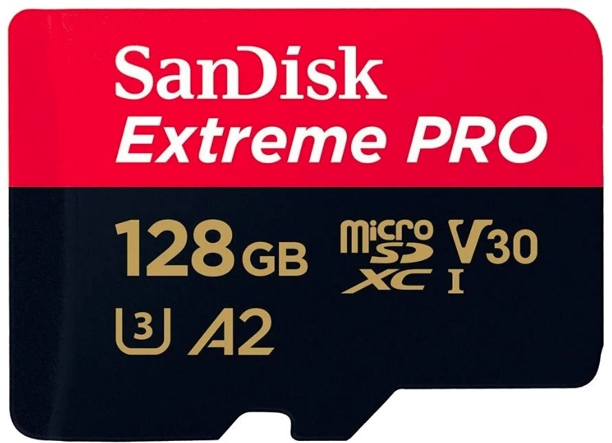 Карта памяти SanDisk Extreme Pro microSDXC Class 10 UHS Class 3 V30 A2 128 Гб