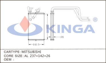Kinga радиатор печки N83018PA26