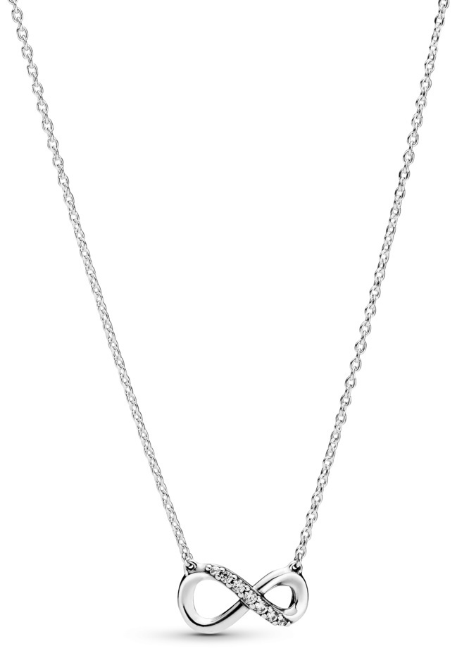 Колье PANDORA «Бесконечность» 398821C01-50 длина 50 см вес 3 г серебро, цирконий