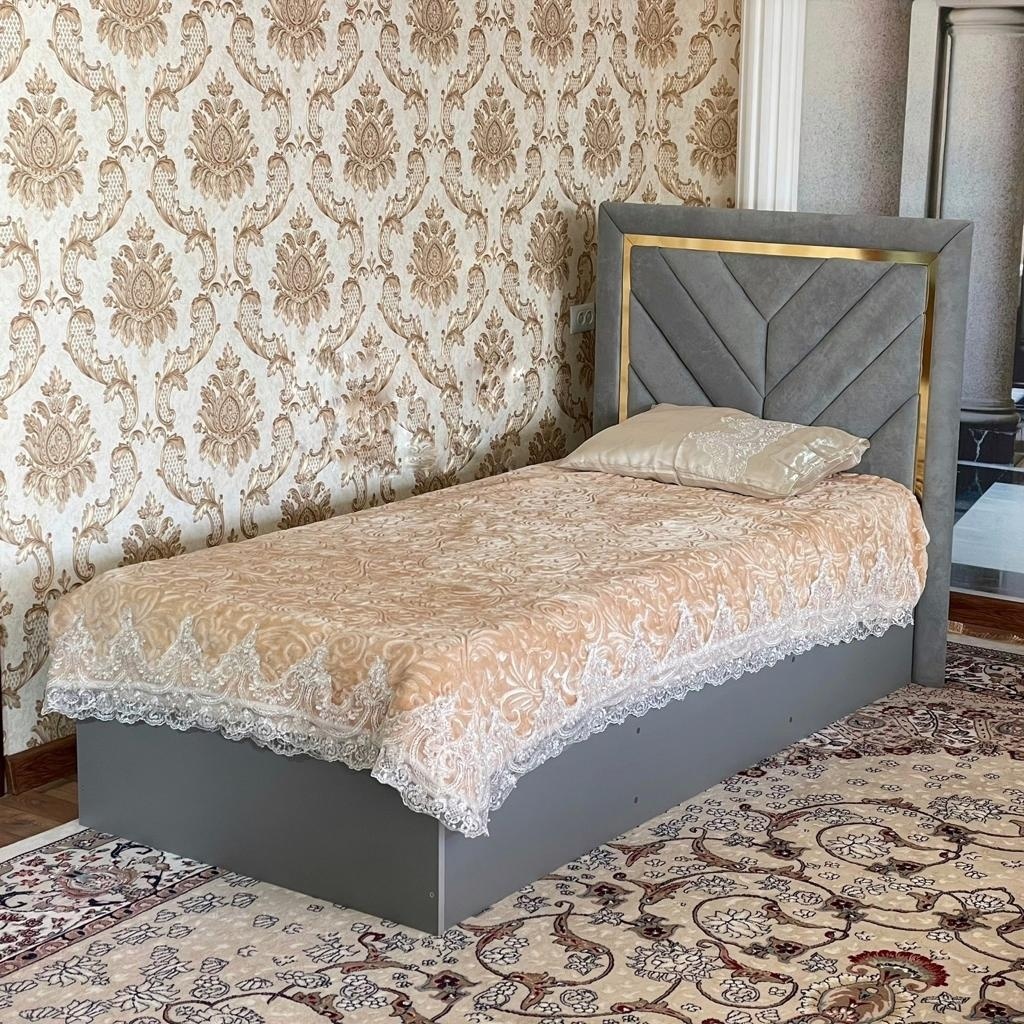 Купить Кровать Декор1, 90x200 см, серый, золотой в кредит в Алматы ...