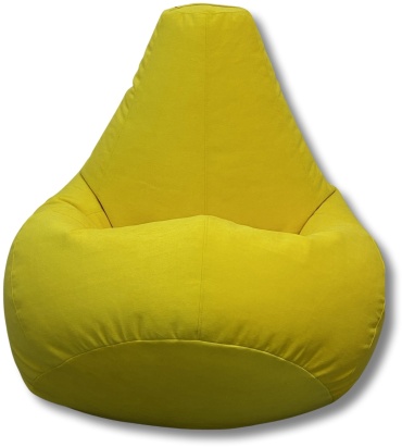 Кресло-мешок ONE POUF Груша XL , чехол велюр, мультиколор, желтый