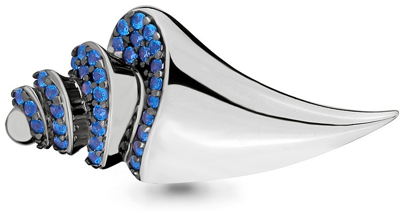 Брошь AQUAMARINE 72760Б вес 2.75 г серебро, шпинель