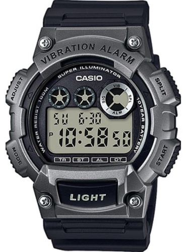 Кварцевые CASIO W-735H-1A3VDF-Gray пластик
