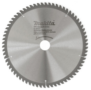 Пильный диск по металлу Makita D-03975, 260x30 мм, 100Т