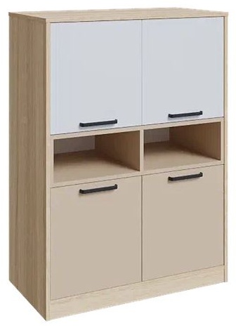 Детский комод АСМ Модуль Твист, 87x45x120 см, белый, коричневый