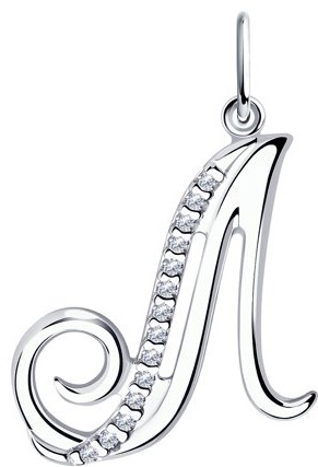 Подвеска Diamant 94-130-01406-1 вес 1.47 г серебро, фианит