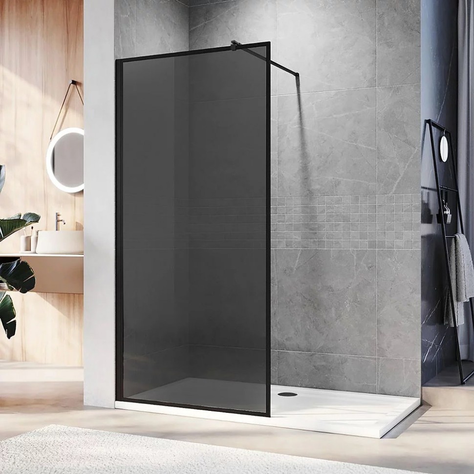 Душевая перегородка Veconi KR-81B Арт. KR81B-70-05-C8 Стекло тонированное/8 мм - артикул K0000168948