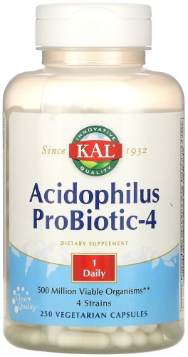 KAL пробиотик Acidophilus ProBiotic-4 250 капсул