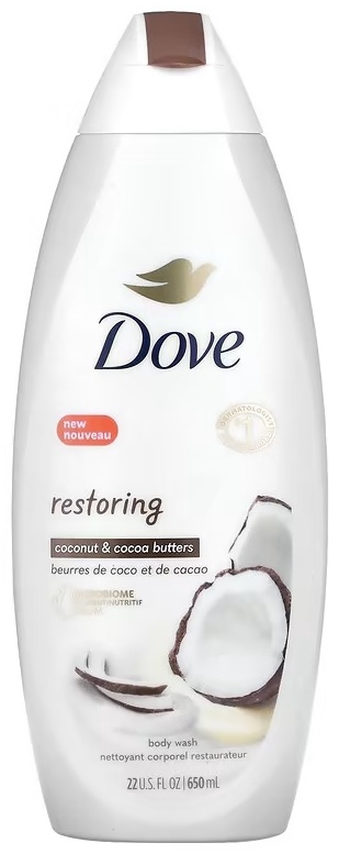 Dove Restoring Coconut Cocoa Butters гель 650 мл