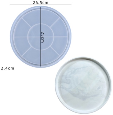 Mold Store Молд Поднос круглый с подложкой 25 см MS000027 силикон