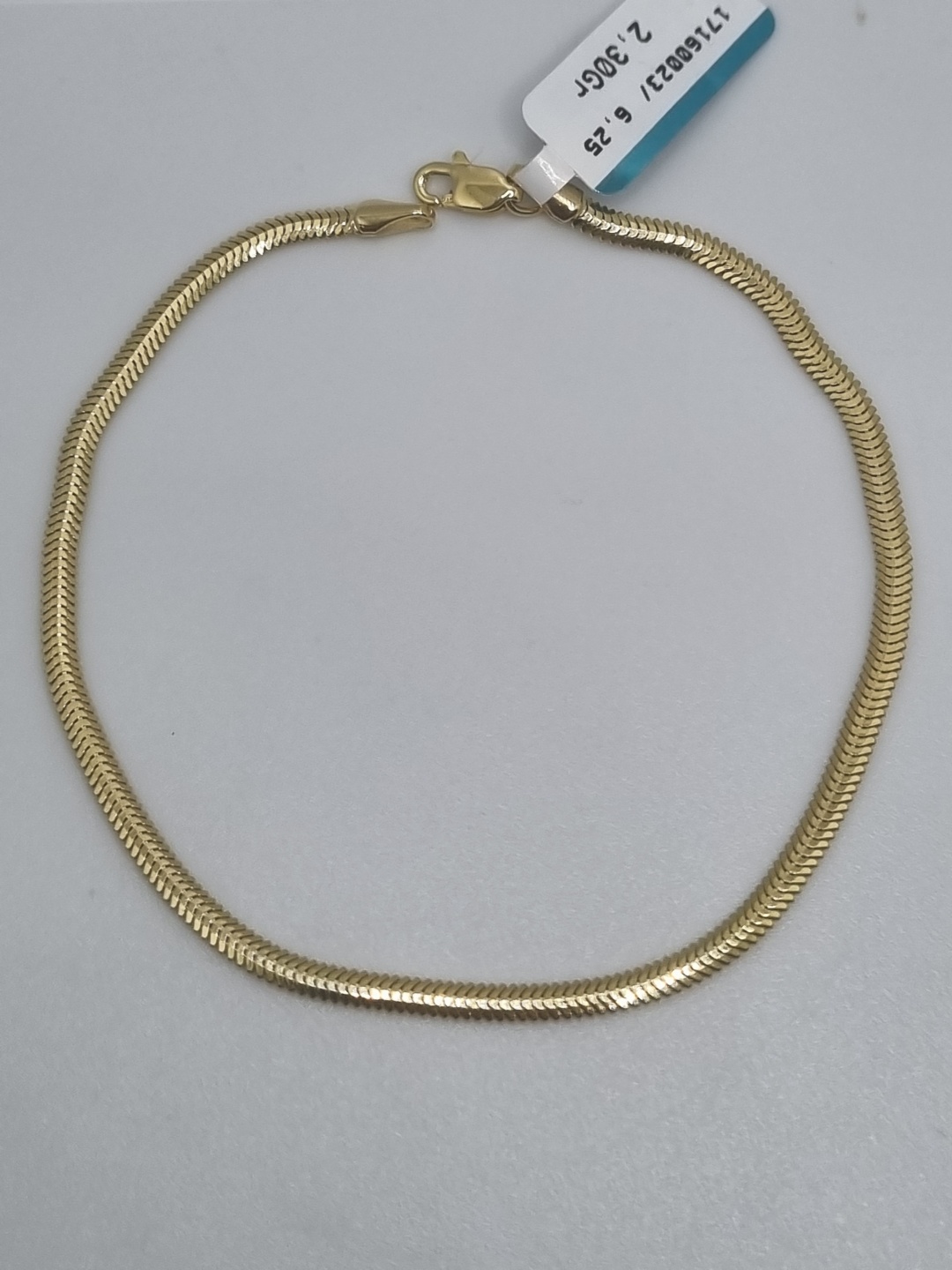 Zhanar Gold ZHA84-965 длина 18.5 см, вес 2.3 г золото, плетение снейк