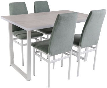 Комплект GARBAR group Муза, стол 120х80 см + 4 стула, белый