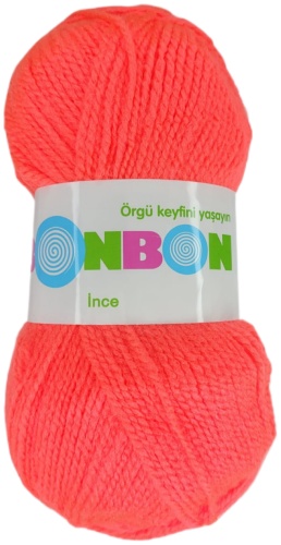 Моток NAKO Bonbon Ince 98398 розовый неоновый 300 м 100 г